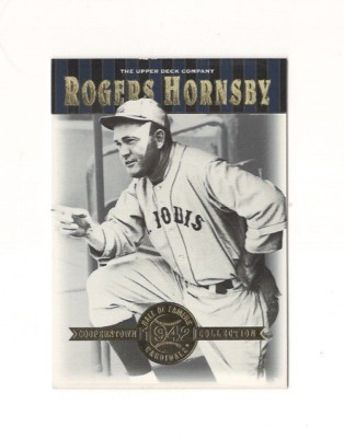 2001 Upper Deck Cooperstown Collection Hall Of Famers Rogers Hornsby #11  Cards
