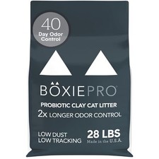 Probiotic 40 Day Natural Odor Control Cat Litter, 28lb Clumping Clay Kitty Litte