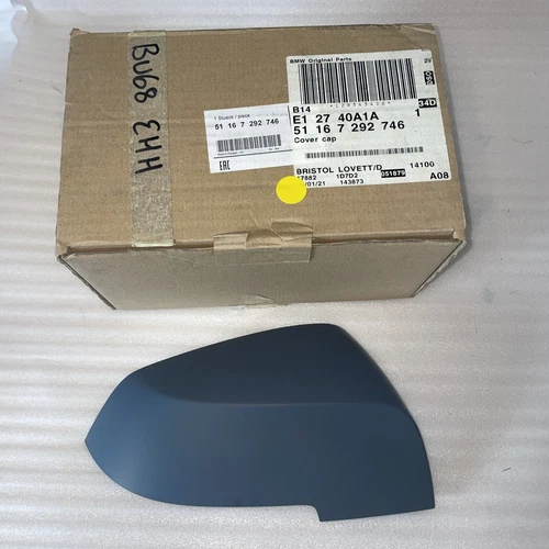 Genuine New 51167292746 BMW Right Driver Side Outside Mirror Cover Cap Primed