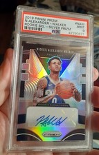 2019 Panini Prizm Nickeil Alexander-Walker Rookie Signatures Silver Auto  PSA 9