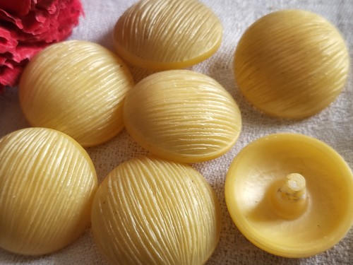 DUO BOUTONS VINTAGE en passementerie marron effet tissé pied 2 cm G13F EUR 2,85 - FR