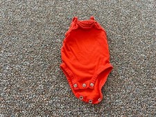 Red Girls Newborn Ruffle Bodysuit