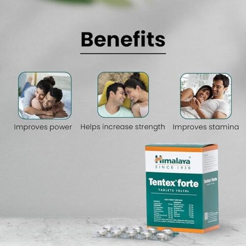 Himalaya Tentex Forte Official Herbals Himalaya 10 X 10 =100 Tablets - Picture 3 of 5