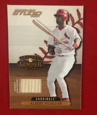 Albert Pujols 2001 Donruss Studio Rookie Bat Relic Card RC 