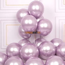Chrome Metallic Balloons 12" Latex Helium Birthday Wedding Party Decor 25-100