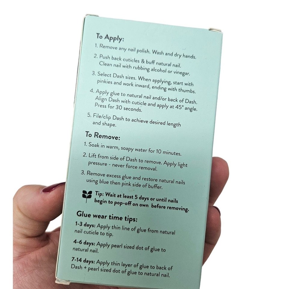 6 Red Aspen Nail Dashes Solid Color Neutrals Reusable Press Ons Nails