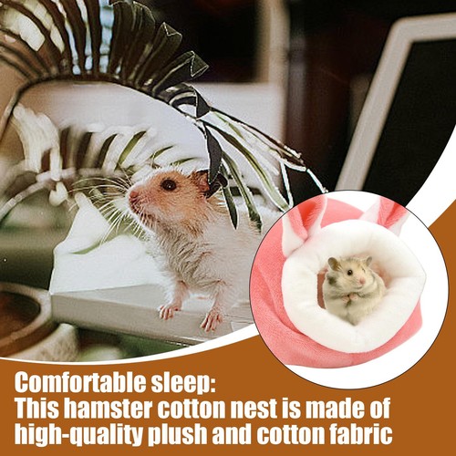 Hamster Houses Cute Cartoon Animal Ears Golden Bear Little Hamster Nest Warm - Picture 11 of 12