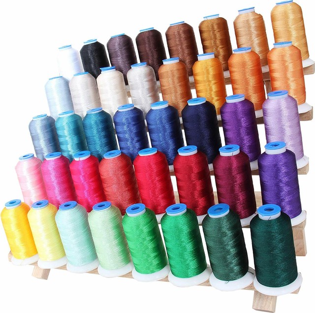 BEST 40 COLOR MACHINE EMBROIDERY THREAD SET HUGE 1000 METER POLYESTER SPOOLS eBay