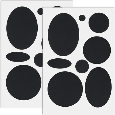 16pcs Puffer Jacket Repair Patch Kit - Black Nylon Self-Adhesive Waterproof