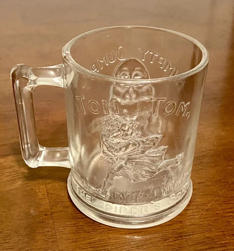 Vintage Depression Glass Humpty Dumpty and Tom Tom the Piper’s Son Mug