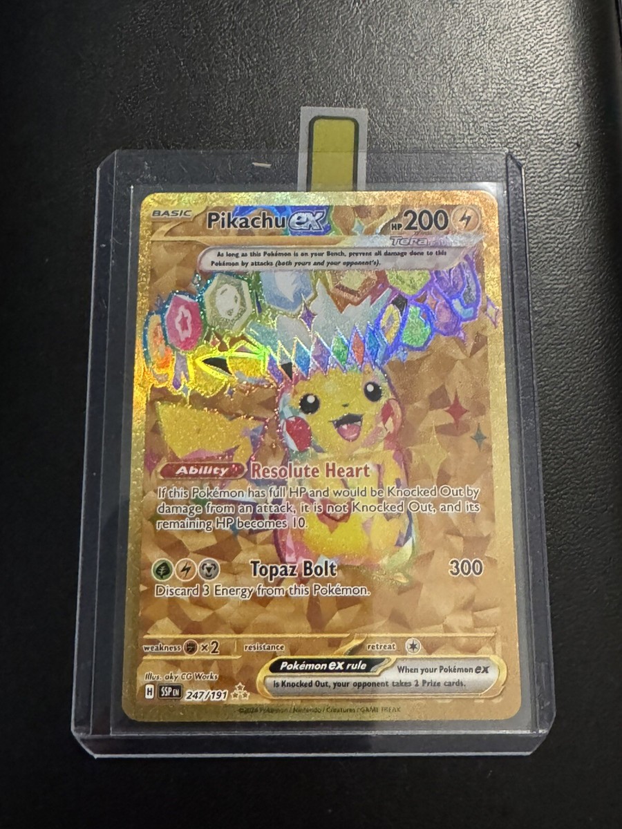 まるまるさん Pikachu ex 247/191 Sv08: Surging Sparks Holo | eBay