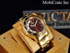 New Invicta 45mm Mens Specialty Quartz Brown Dial Stainless Steel Bracelet Watch