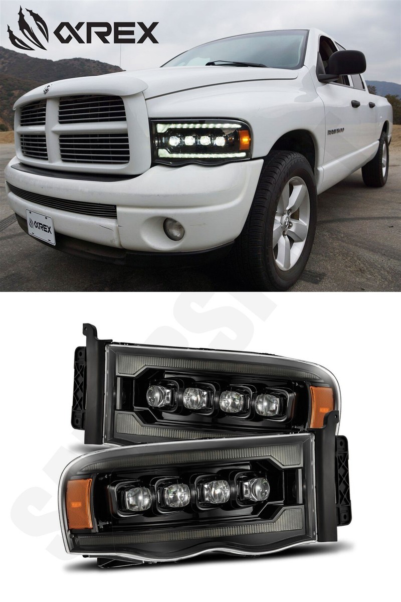 AlphaRex Alpha-Black Nova LED Headlights for 2002-2005 Dodge