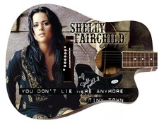 Shelly Fairchild Signed 1:1 Signature Edition Graphics Photo Guitar ACOA