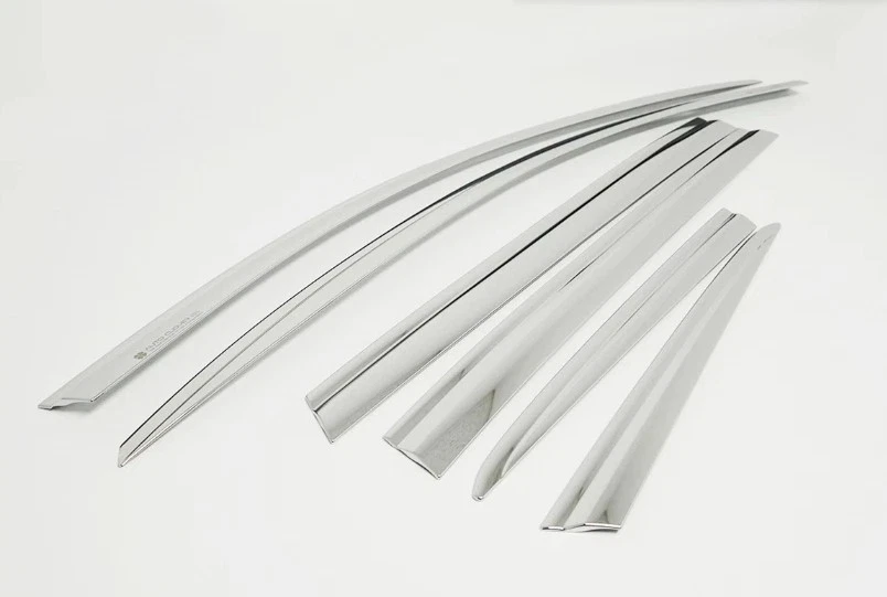 Para Hyundai Santa Fe 2019~2023 Cromo Ventana Lateral Visera Sol Lluvia Deflector Protector Foto 3 de 4