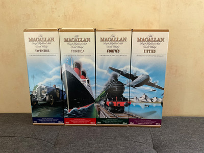 Macallan Travel Series 1920 s 1930 s 1940 s 1950 s Komplette Serie Sammlerstücke