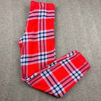 Aerie Red Plaid Pajama Pants Women's S Small Drawstring Lounge Sleepwear Pockets