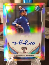 2014 Bowman Chrome Yohander Mendez /500 Prospect Auto Refractor Rookie #BCAP-YM