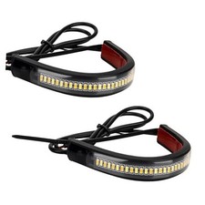 Motorcycle LED Turn Signal Light, Universal Flexible Switchback Dual-Color 2PCS