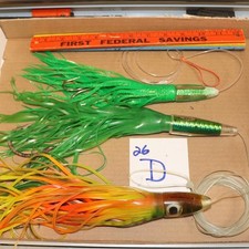 Lot of 3 12"ish Rigged Trolling Lures Big Marlin Tuna   Lot 26-D
