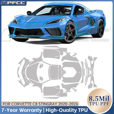 For Corvette C8 Stingray 2020-26 Precut Paint Protection Film PPF Matte Full Car