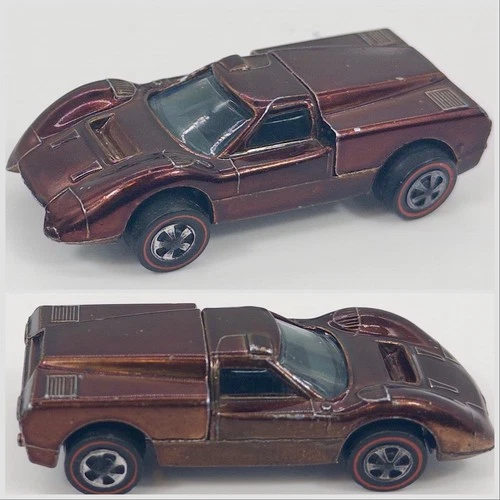 Hot Wheels Redline US Brown 68 Ford J Car Opening Rear Engine Compartment Nice