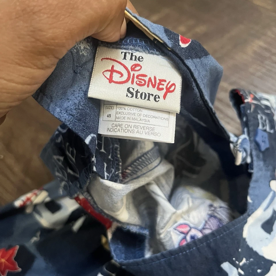 Vintage 90s Disney Winnie The Pooh AOP Piglet Nautical Floral Dress Size 4T 5T - Image 3 of 4