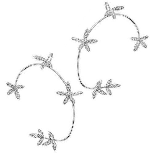 2 Pcs Maple Leaf Earrings Miss Bone Clip Non-piercing Jewelry - Picture 2 of 12