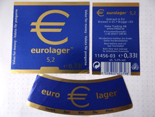 Etikette Eurolager - heba Trading AB - Brauerei Schäffbräu, Treuchtlingen