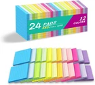 (24 Pack) Lined Sticky Notes 3X3 In,Notepads with Lines,Ruled Stickies Super Sti