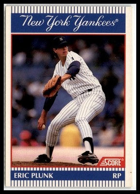 Eric Plunk 1990 Score New York Yankees #20 New York Yankees