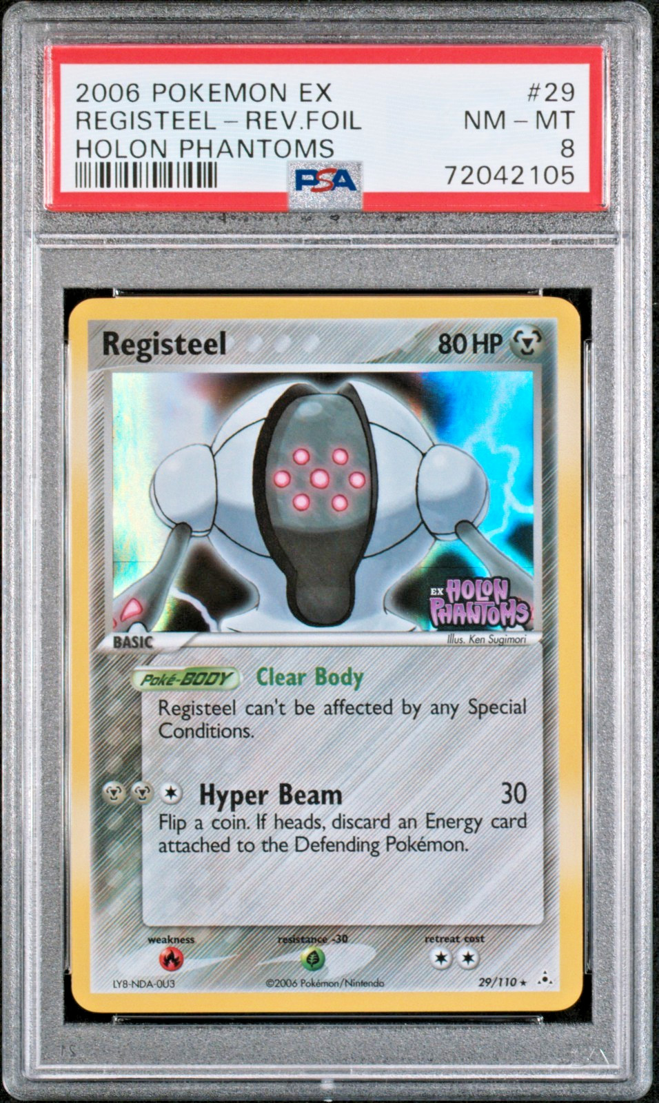 Pokemon Registeel EX Holon Phantoms Reverse Holo Rare #29 PSA 8 NM-MT