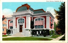 Free Library Dunkirk NY Vintage Postcard by M...