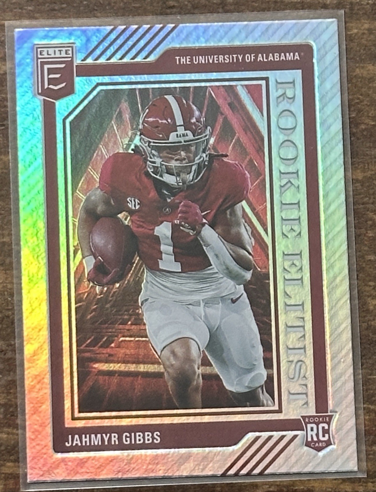 Jahmyr Gibbs 2023 Panini Donruss Elite Rookie Elitist #RE-10 Lions Rc Alabama