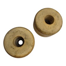 Pair Of Vintage Roller Skate Toe Stops White Rubber Material Skating Unmarked