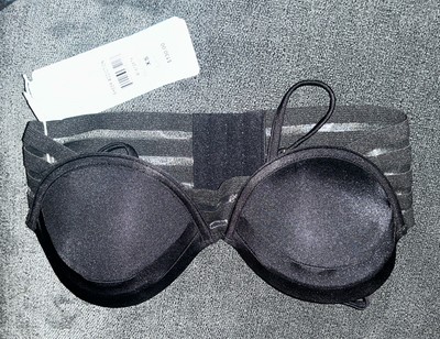 Beach Bunny Sheer Addiction Balconette Bikini Top , Black, Size XS New