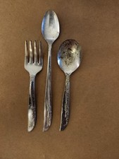 vintage 1881 rogers silverplate oneida ltd Toddler Set and Baby Spoon