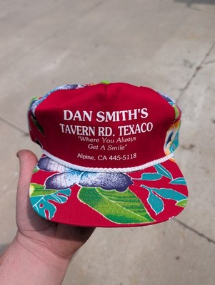 Vintage Texaco Gas Station Advertising Hat Dan Smith's Alpine California CA