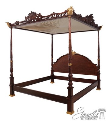 72696: MAITLAND SMITH George III Style King Size Mahogany Tester Canopy Bed