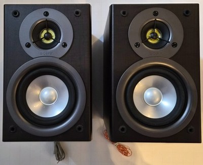 Regal Lautsprecher Boxen Sony SS-CM100 schwarz, mit grauer Kalottenabdeckung