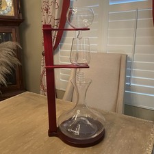 Wine Decanter with Stand and Aerator   Glass ...