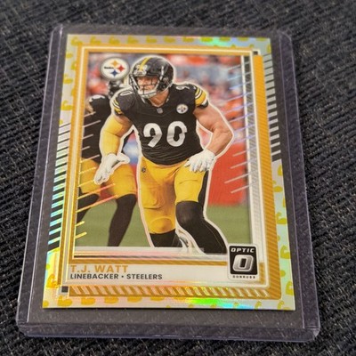 T.J. Watt 2025 Donruss Optic Flex Emoji Holo 070/199 Pittsburgh Steelers #100