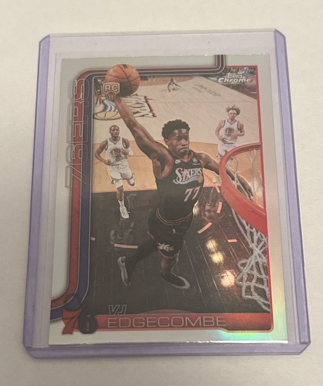 2025-26 Topps Chrome Update VJ Edgecombe Rookie Card RC #153 76ers REFRACTOR 📈