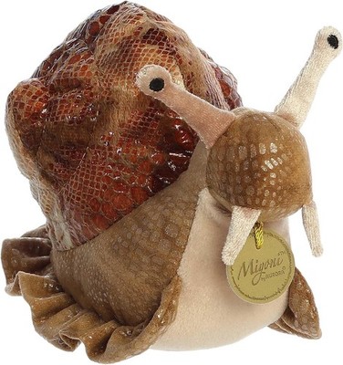 Aurora  Realistic Miyoni  Garden Snail Plush Stuffed Animal- 9 in