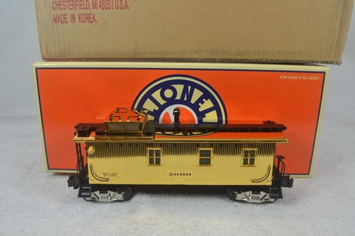 LIONEL 6-17635 100 ANIVERSARIO, FURGÓN DE COLA ESCALA CHAPADO EN ORO, COMO NUEVO EN CAJA | Zustand: New