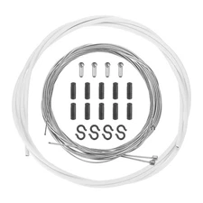Bicycle Shift Cable Housing Set Bicycle Gear Shifter Transmission Cable, White