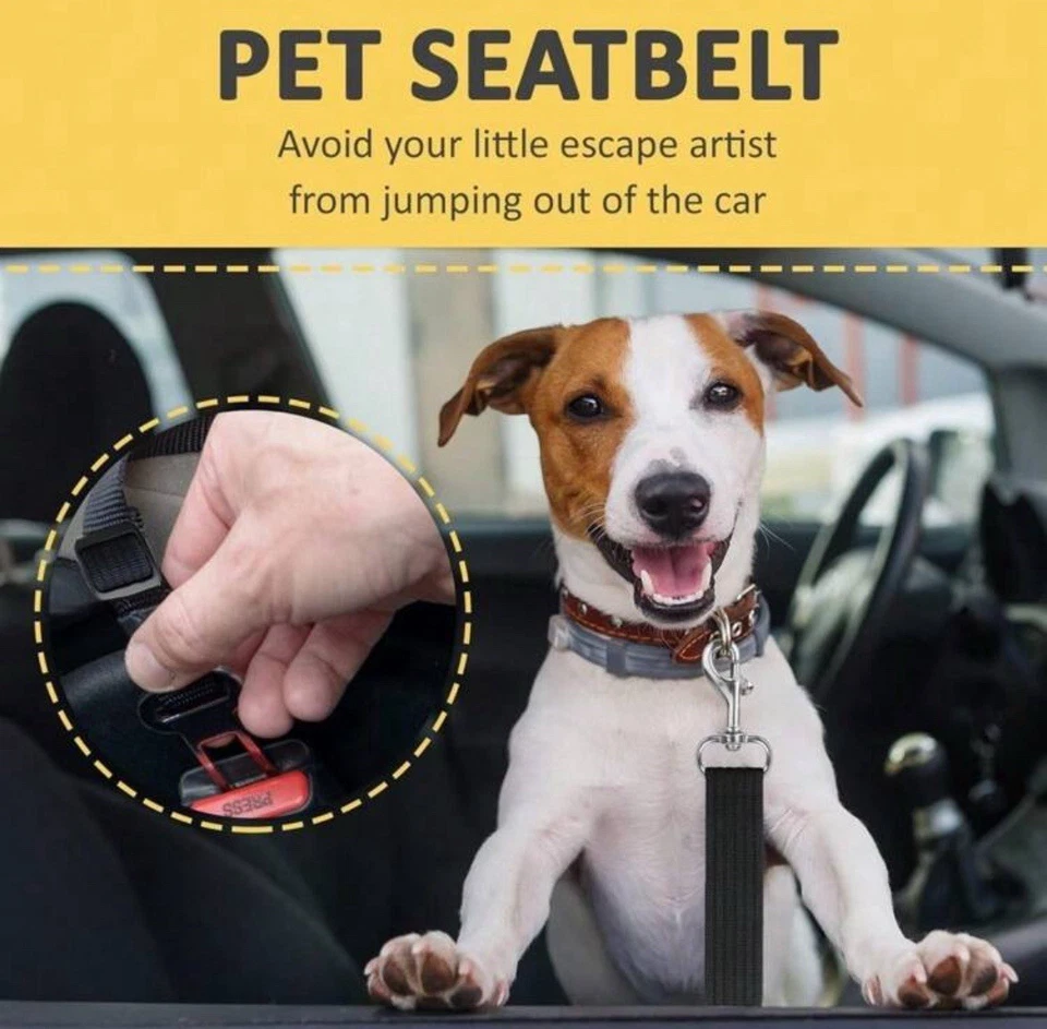 Cinturón de seguridad ajustable para perros para cualquier mascota seguro y cómodo Foto 2 de 4