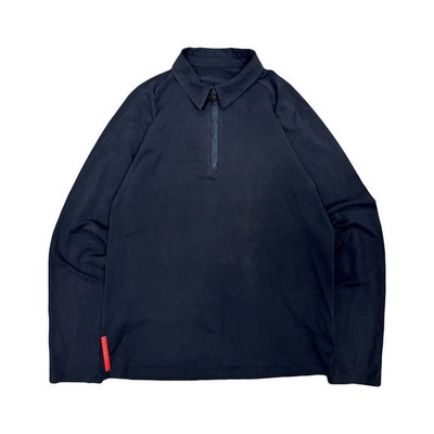 VTG Prada Sport Red Tab Collared 1/4 Zip Lightweight Pullover