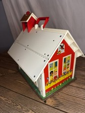 1971 Fisher Price Little People Schoolhouse Play Family 923 Vintage Desks