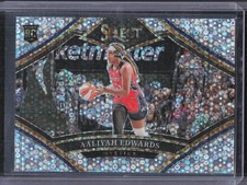 2024 Panini Select WNBA #7 Aaliyah Edwards Snapshots Prizms White Disco #/75